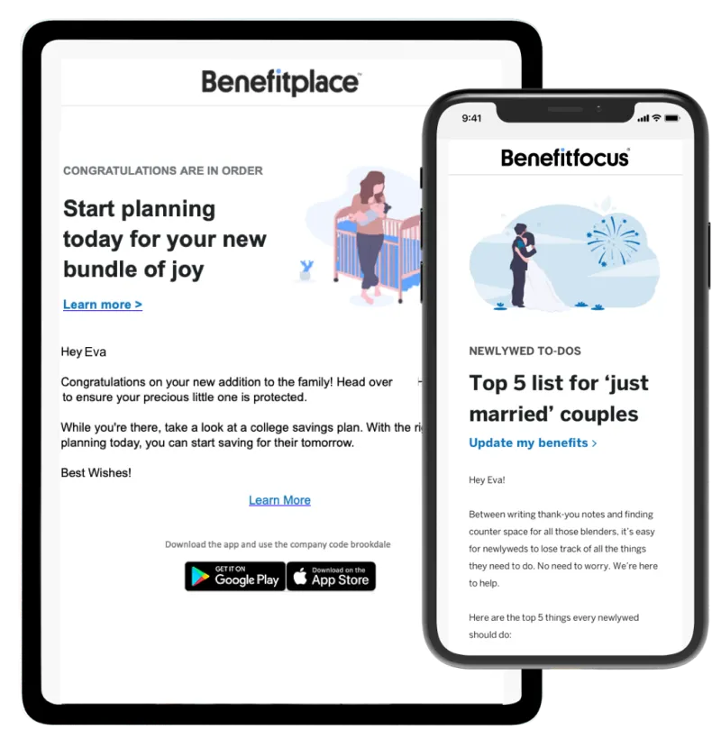 Benefitplace and Benefitfocus screenshots